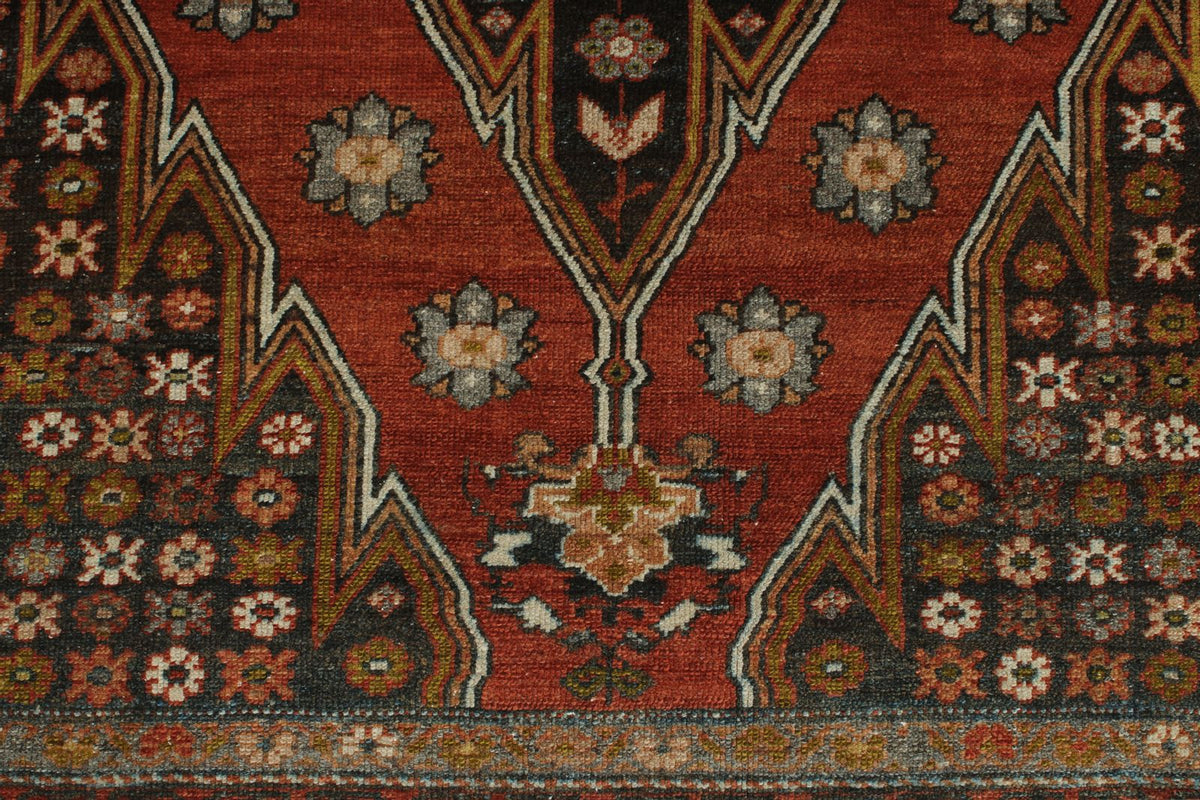 4x7 Red and Brown Persian Traditional Rug