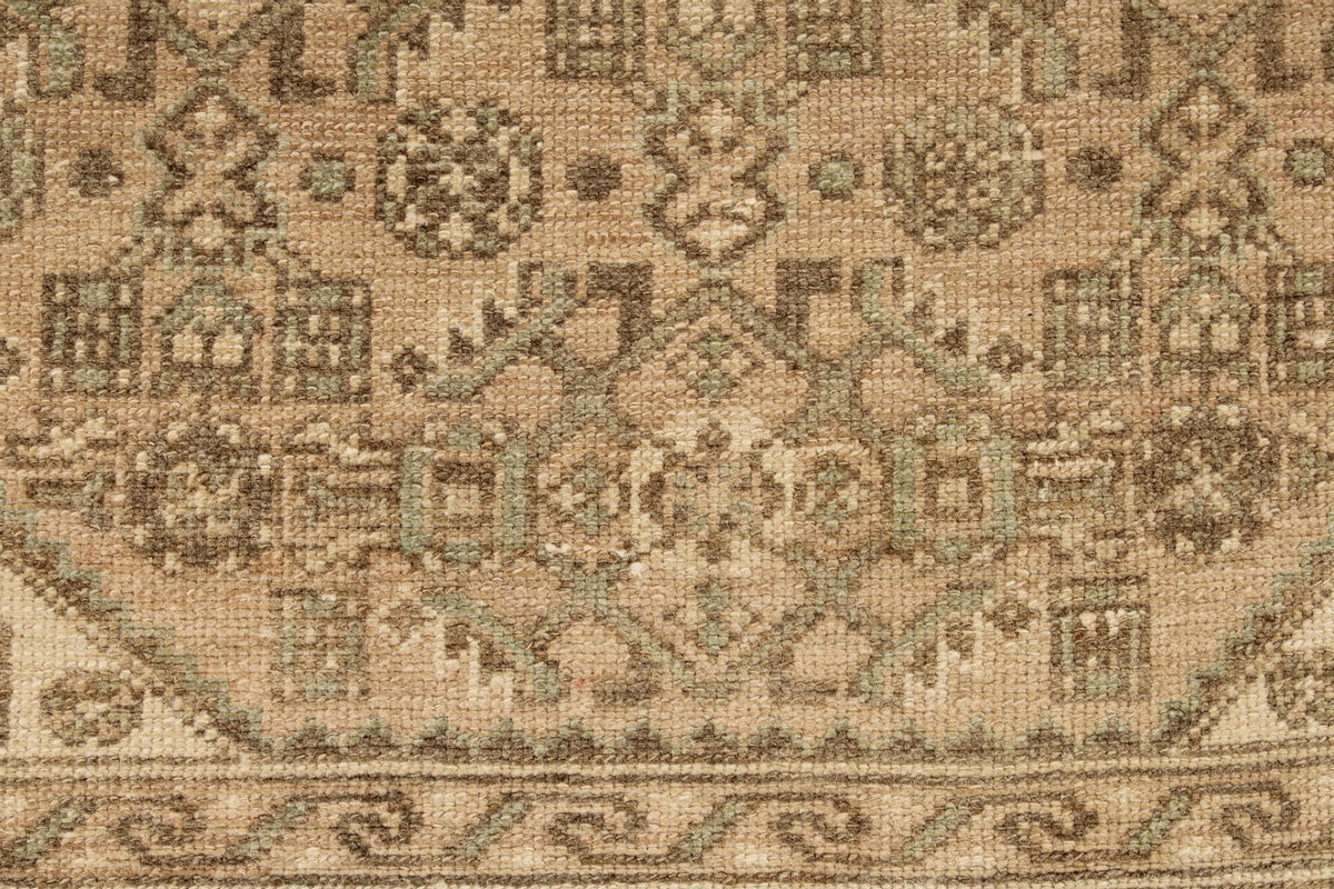 3x13 Beige and Brown Persian Traditional Runner