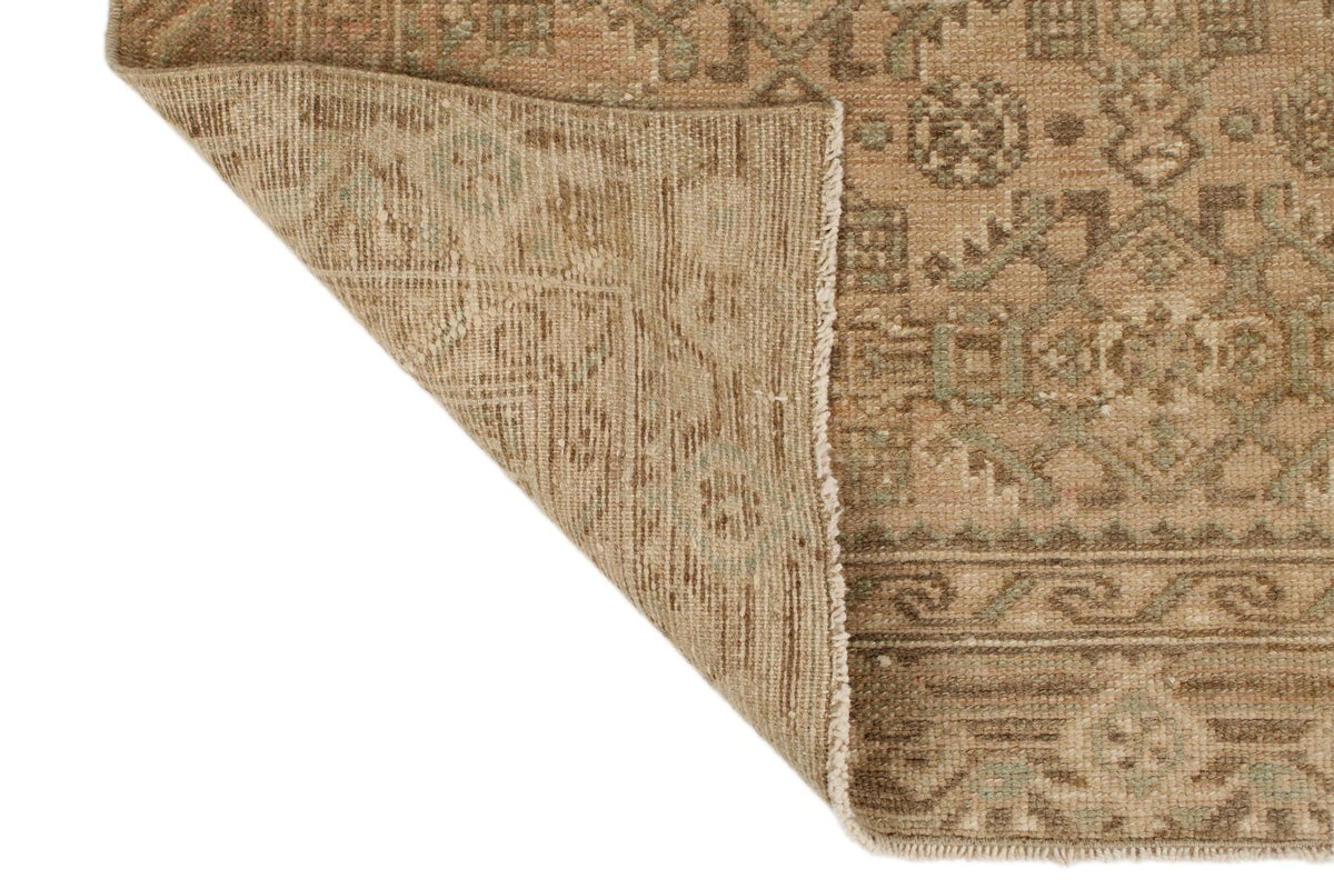 3x13 Beige and Brown Persian Traditional Runner