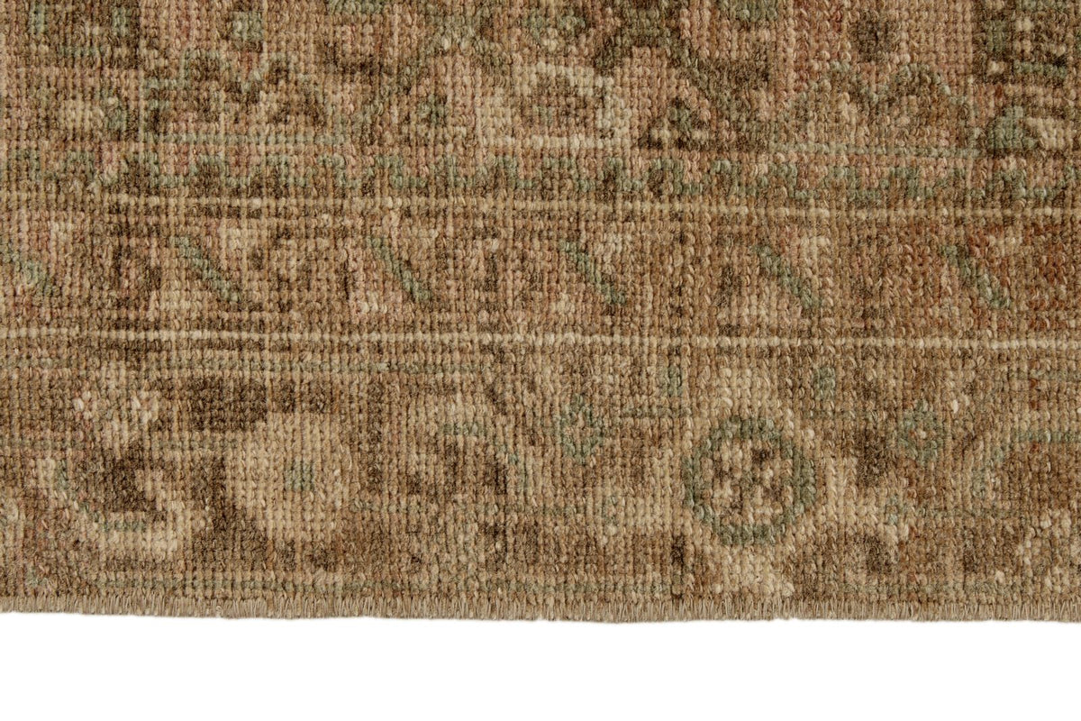 3x13 Beige and Brown Persian Traditional Runner