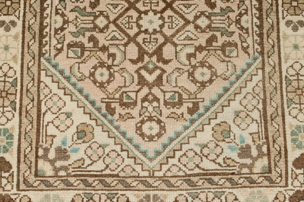 3x13 Brown and Ivory Persian Traditional Runner