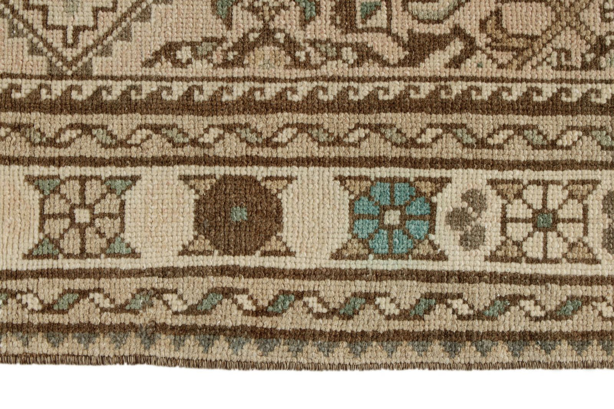 3x13 Brown and Ivory Persian Traditional Runner