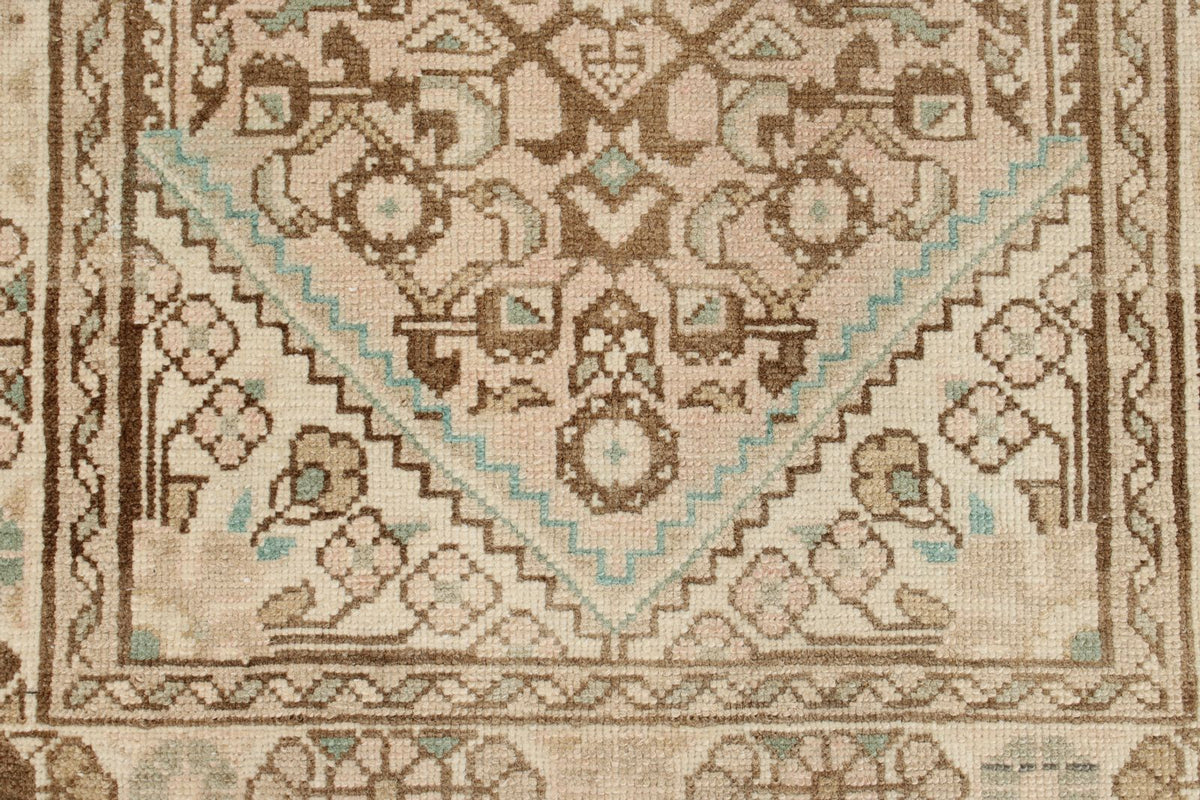 3x13 Brown and Ivory Persian Traditional Runner