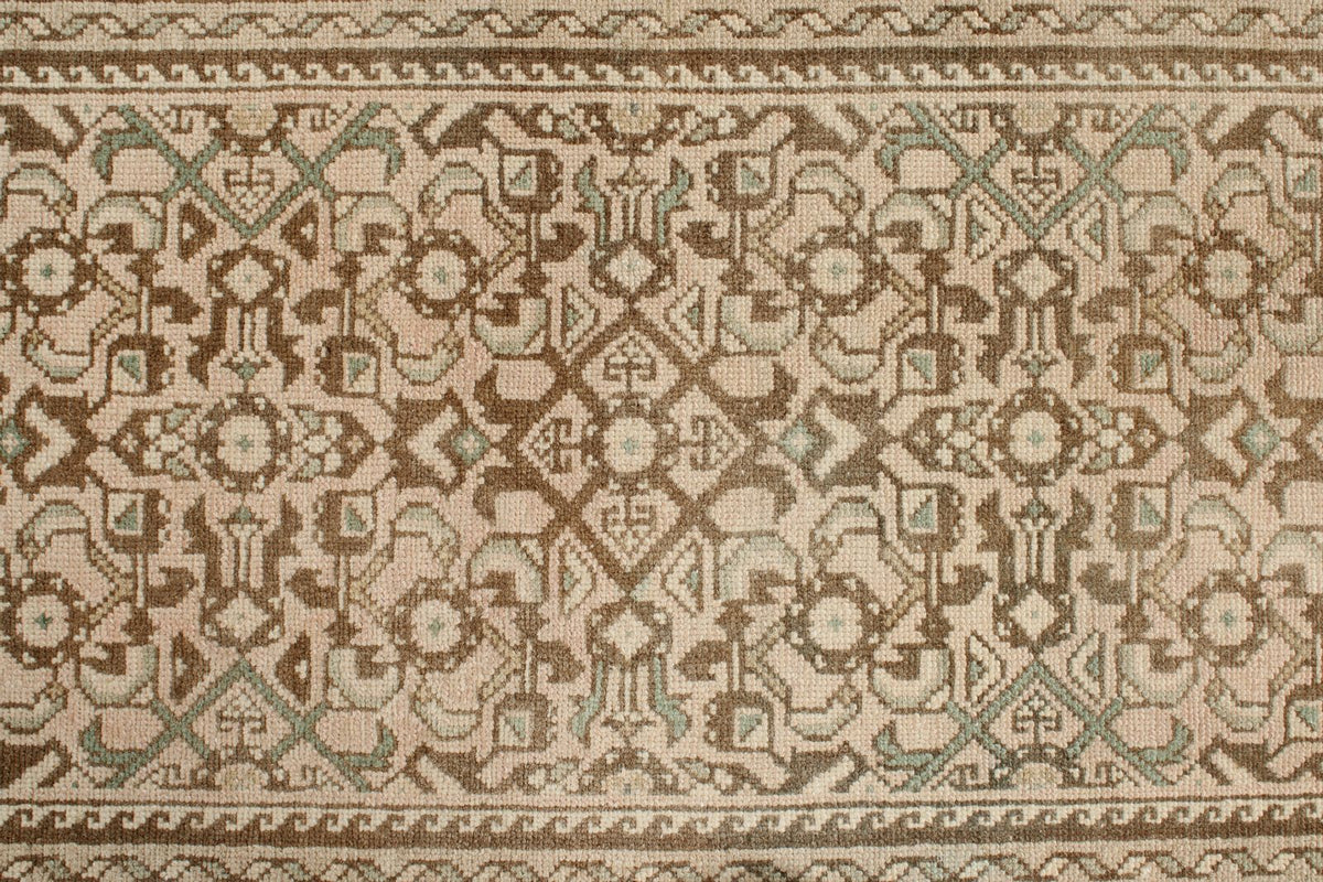 3x13 Brown and Ivory Persian Traditional Runner