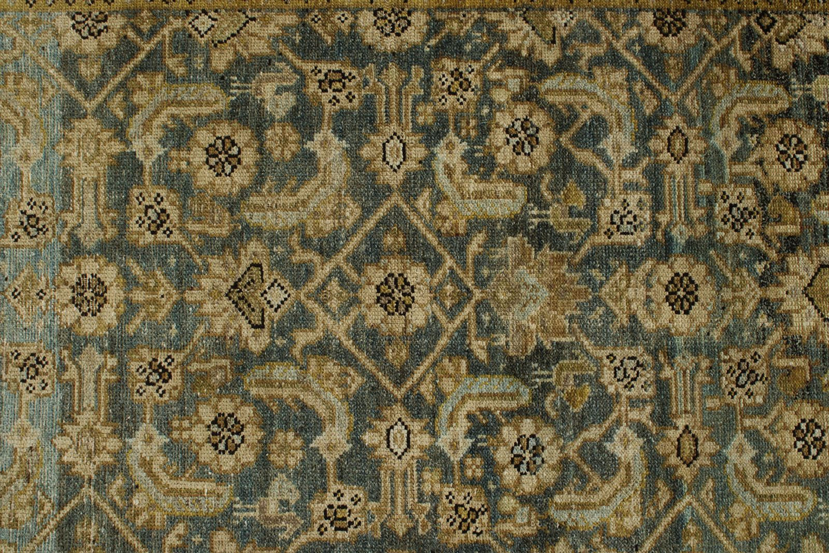 4x13 Brown and Ivory Persian Tribal Runner