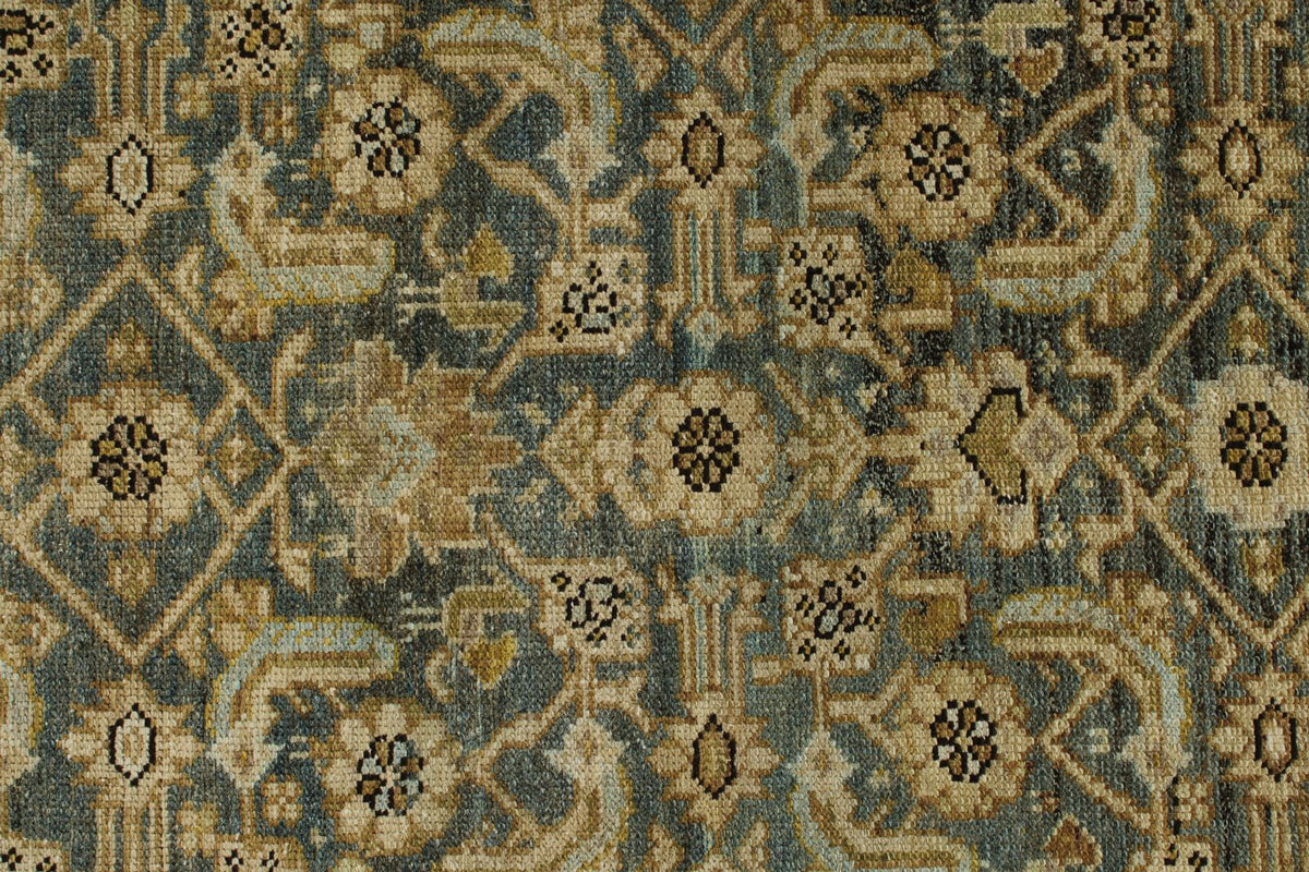 4x13 Brown and Ivory Persian Tribal Runner