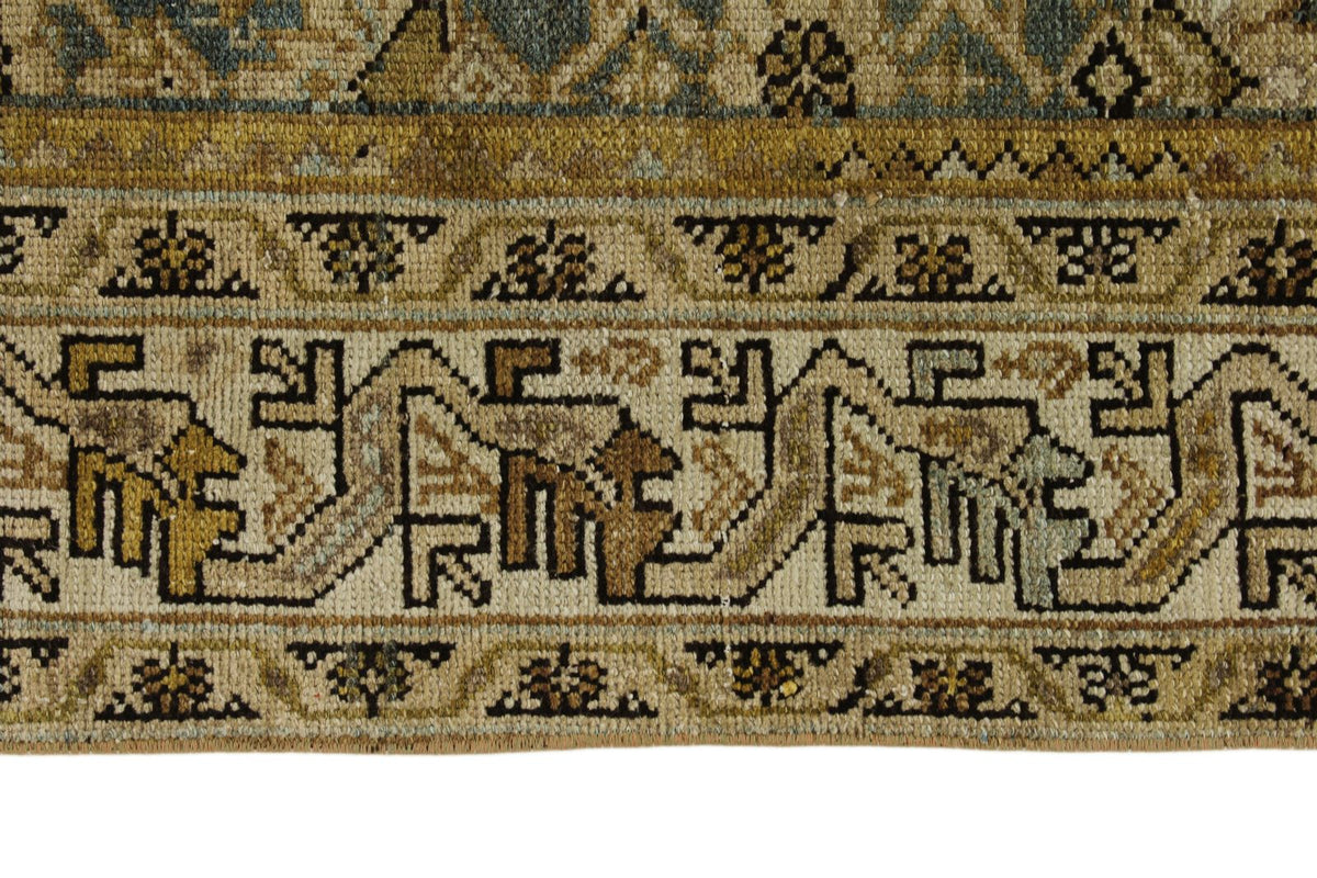 4x13 Brown and Ivory Persian Tribal Runner
