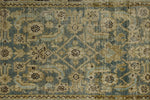 3x13 Light Blue and Ivory Turkish Oushak Runner