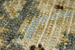 3x13 Light Blue and Ivory Turkish Oushak Runner