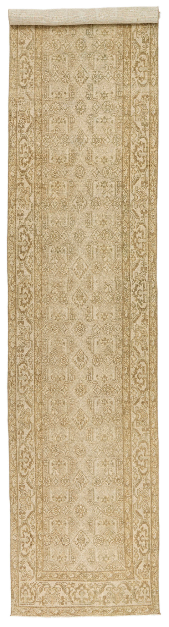 3x17 Gray and Ivory Persian Runner