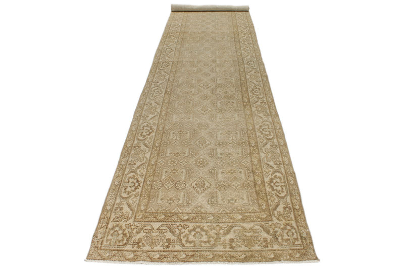3x17 Gray and Ivory Persian Runner
