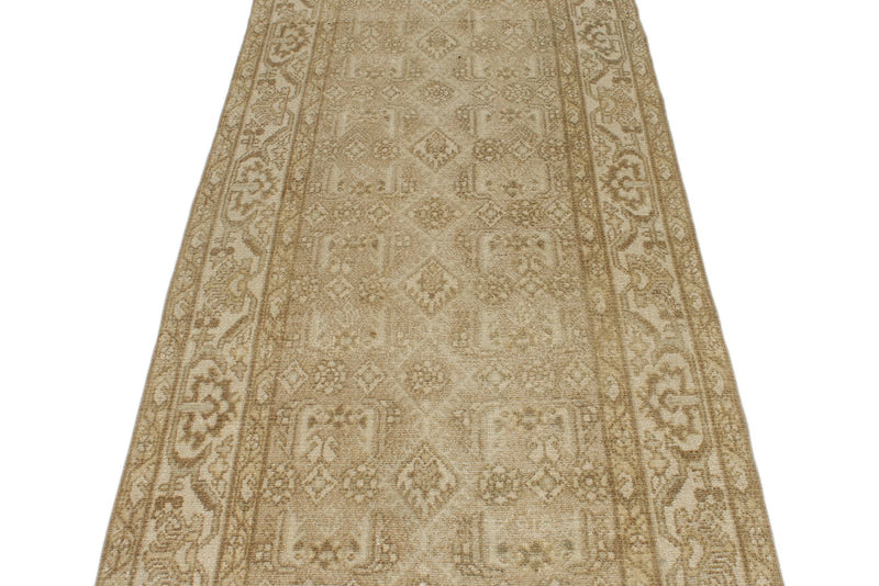 3x17 Gray and Ivory Persian Runner