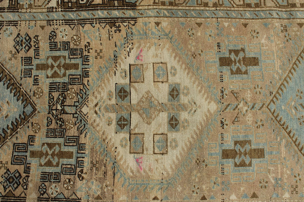 4x14 Ivory and Brown Persian Runner