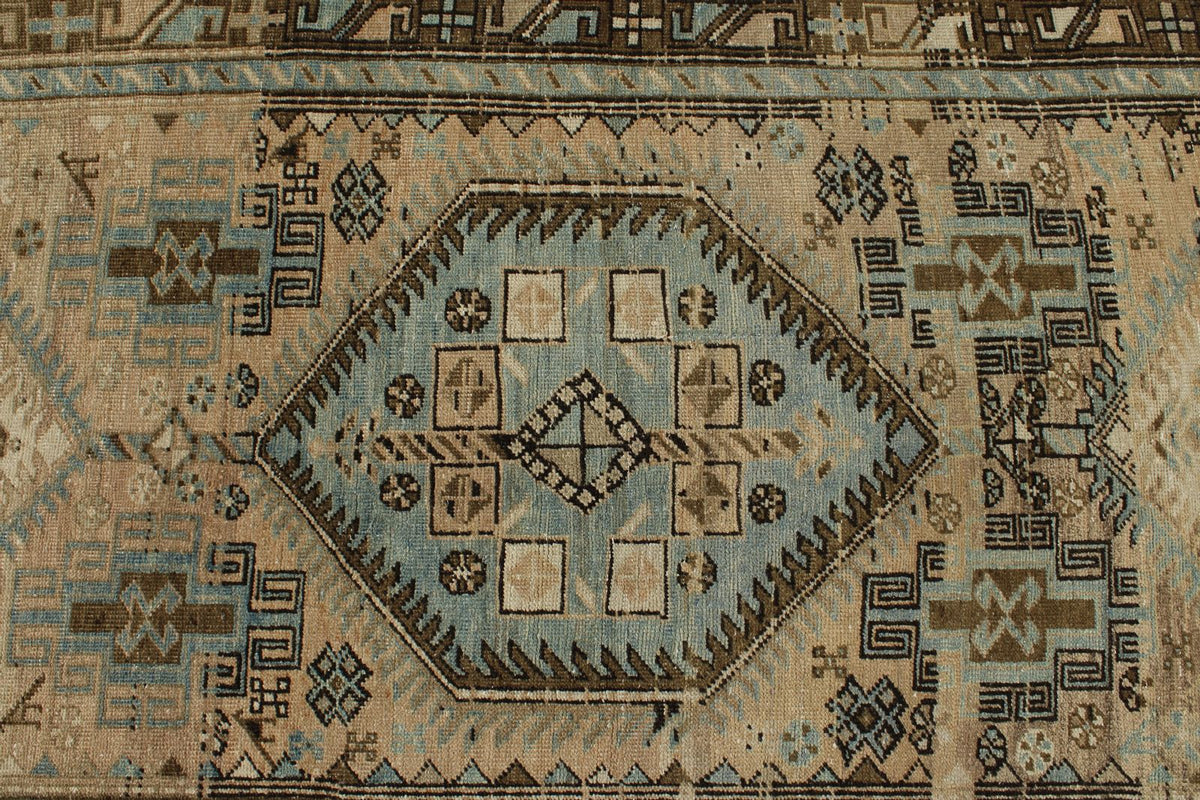 4x14 Ivory and Brown Persian Runner