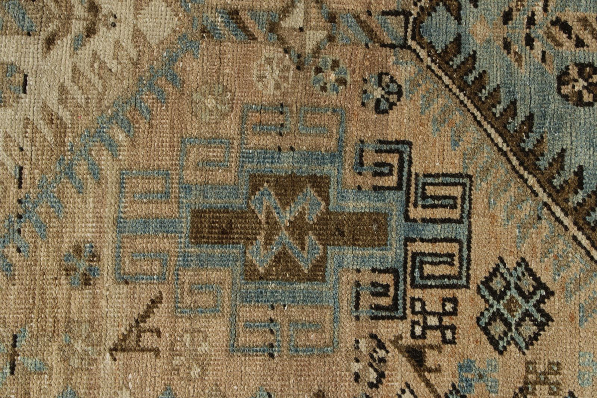 4x14 Ivory and Brown Persian Runner