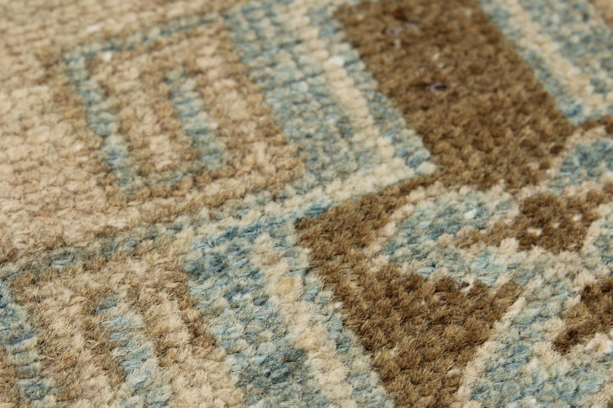 4x14 Ivory and Brown Persian Runner