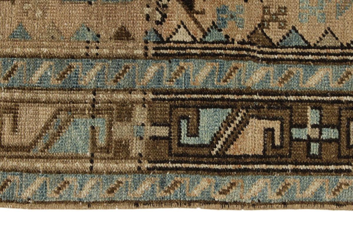 4x14 Ivory and Brown Persian Runner