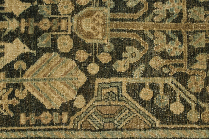3x15 Green and Blue Turkish Persian Runner
