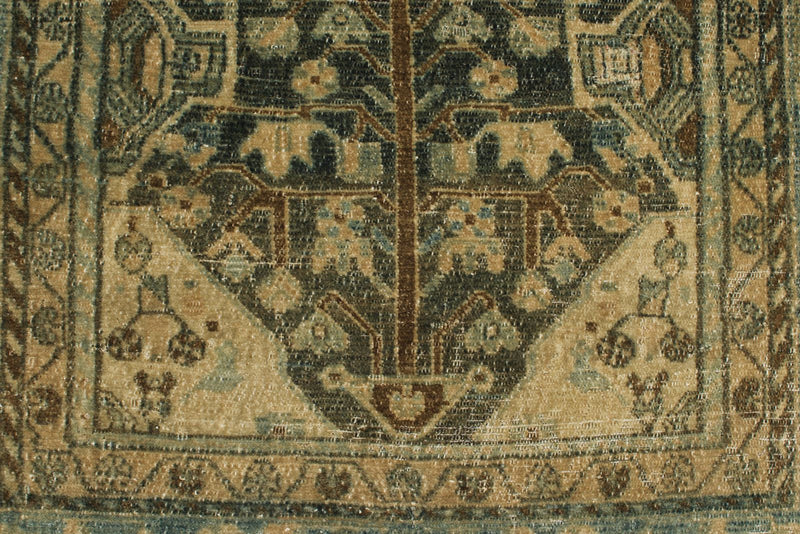 3x15 Green and Blue Turkish Persian Runner