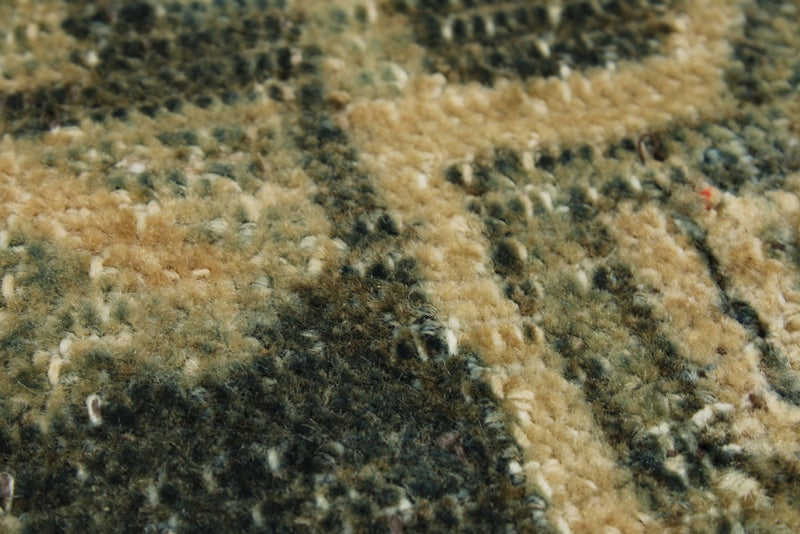 3x15 Green and Blue Turkish Persian Runner