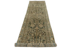 3x15 Green and Blue Turkish Persian Runner