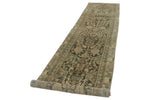 3x15 Green and Blue Turkish Persian Runner