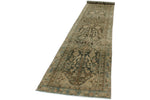 3x15 Green and Blue Turkish Persian Runner