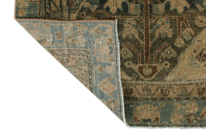 3x15 Green and Blue Turkish Persian Runner
