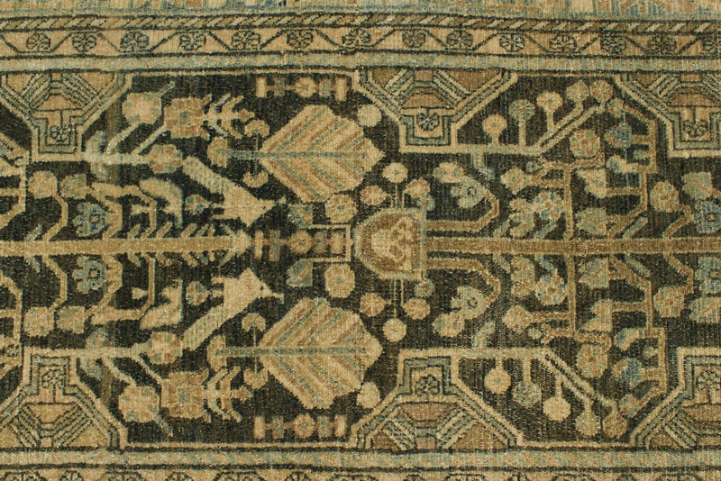 3x15 Green and Blue Turkish Persian Runner
