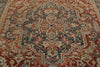 9x13 Red and Light Blue Turkish Oushak Rug