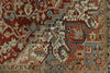 9x13 Red and Light Blue Turkish Oushak Rug