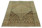 4x5 Ivory and Brown Persian Traditional Rug