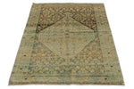 4x5 Ivory and Brown Persian Traditional Rug