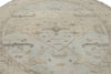 8x8 Blue and Ivory Turkish Oushak Rug