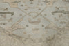 8x8 Blue and Ivory Turkish Oushak Rug