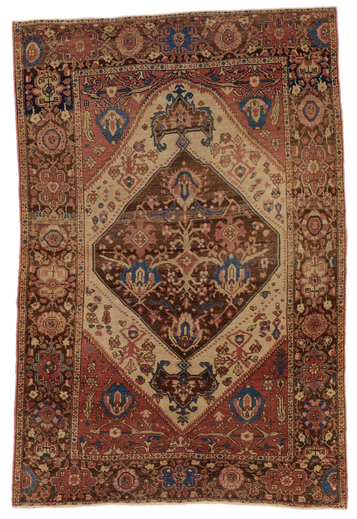 3x5 Ivory and Brown Persian Traditional Rug