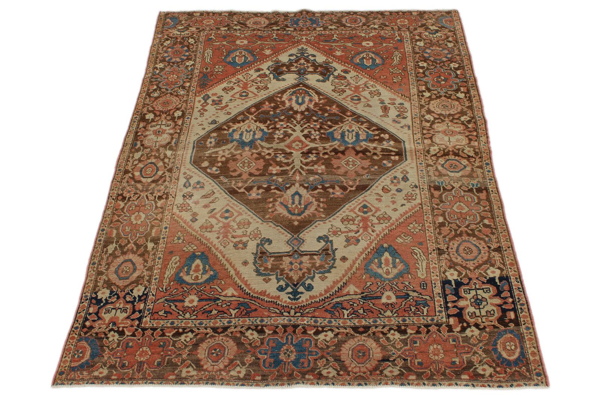 3x5 Ivory and Brown Persian Traditional Rug
