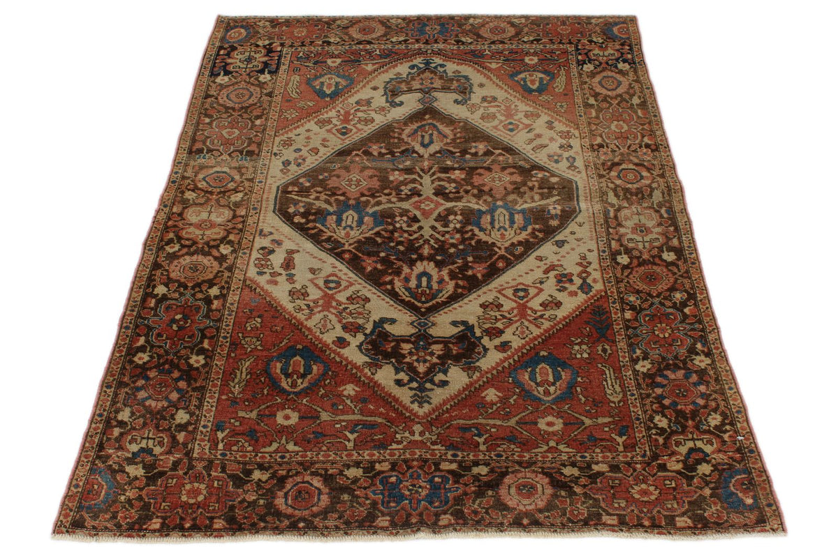 3x5 Ivory and Brown Persian Traditional Rug