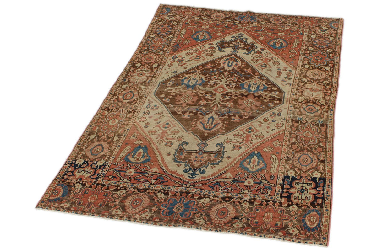 3x5 Ivory and Brown Persian Traditional Rug