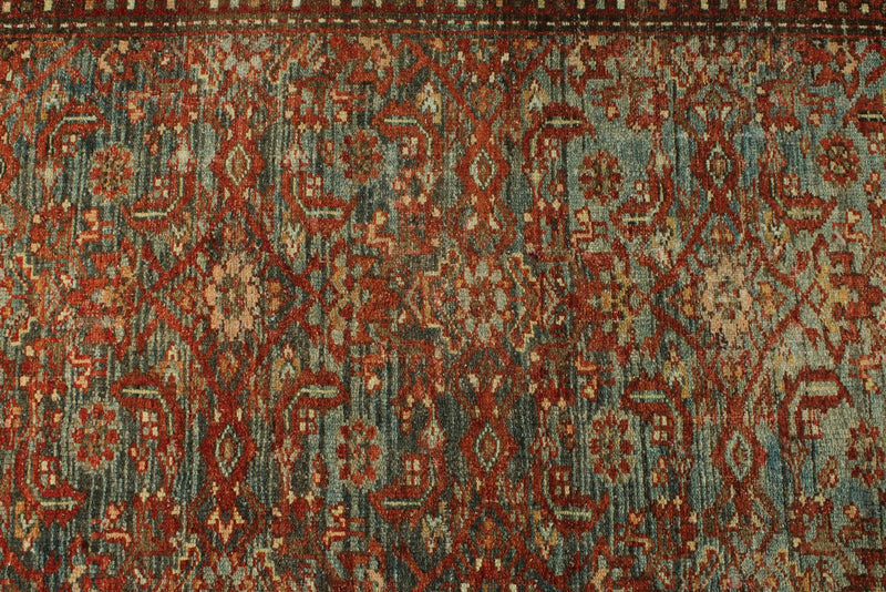 4x13 Light Blue and Ivory Persian Traditional Runner