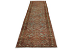 4x13 Light Blue and Ivory Persian Traditional Runner