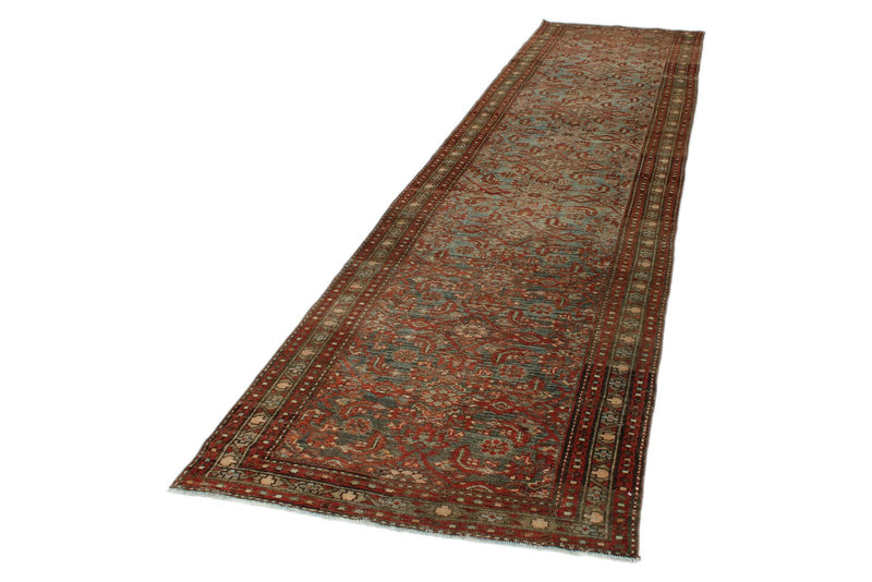 4x13 Light Blue and Ivory Persian Traditional Runner