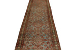 4x13 Light Blue and Ivory Persian Traditional Runner