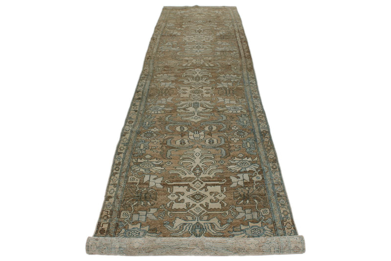 3x16 Brown and Ivory Persian Traditional Runner