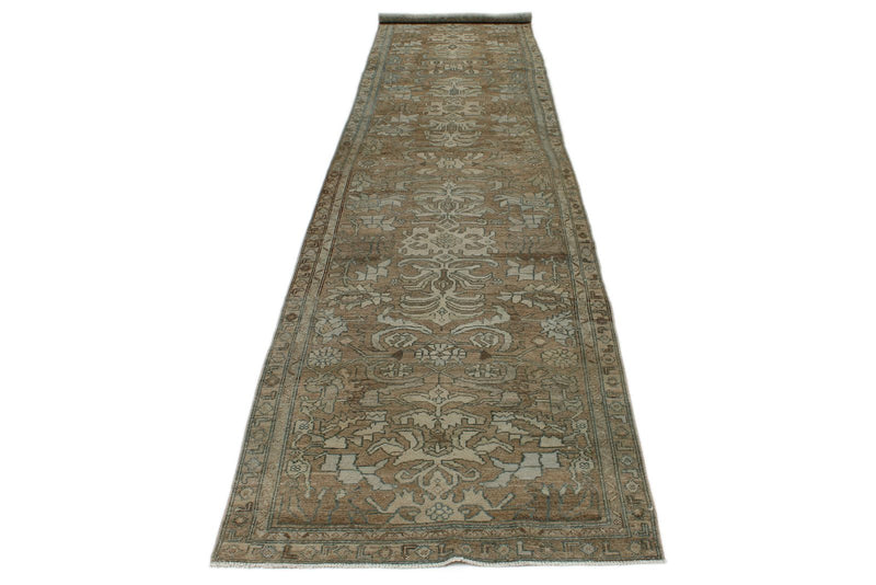 3x16 Brown and Ivory Persian Traditional Runner