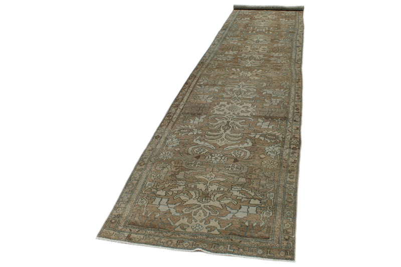 3x16 Brown and Ivory Persian Traditional Runner