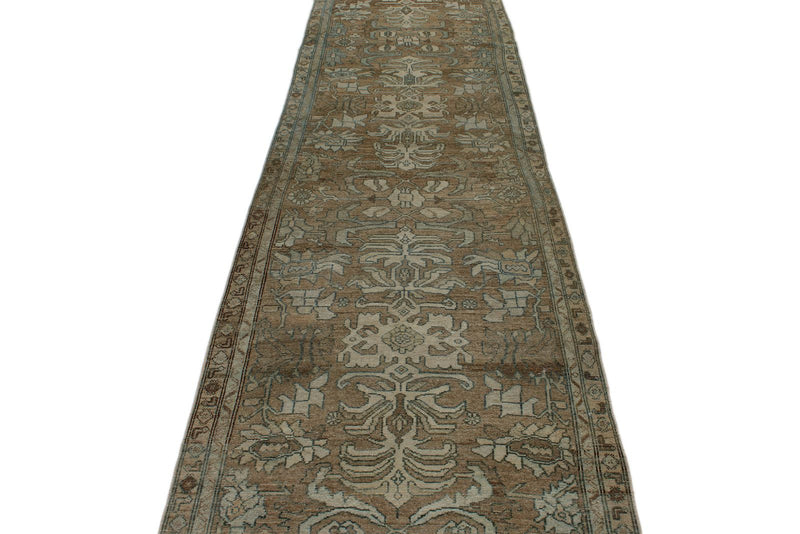 3x16 Brown and Ivory Persian Traditional Runner