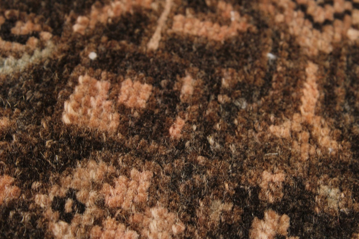 3x13 Ivory and Brown Persian Traditional  Runner