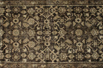 3x12 Brown and Ivory Persian Traditional Runner