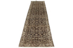 3x12 Brown and Ivory Persian Traditional Runner